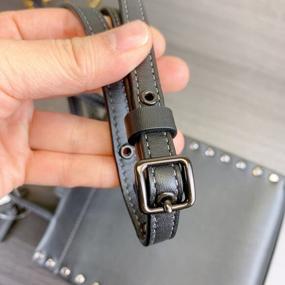 Coach CE729 Mini Cashin Tote With Crystal Rivets IN BLACK - Picture 6 of 9